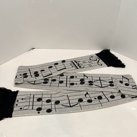 Musiclothes By Edgerton Vintage Music Notes Scarf Copyright 1982 - Picture 6 of 7